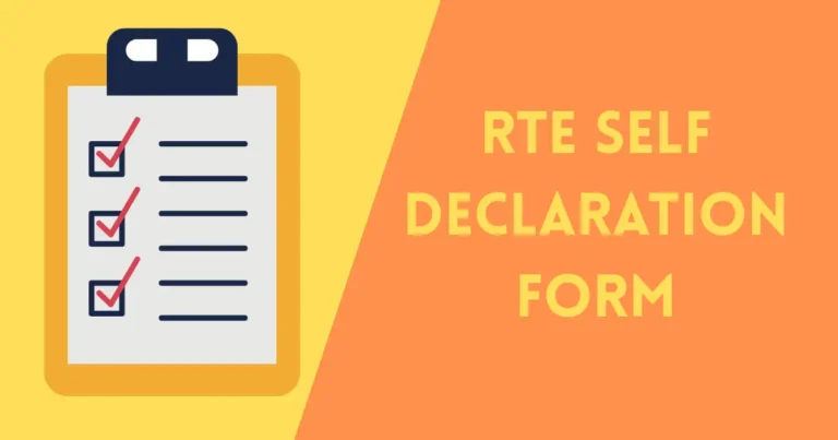 RTE Self Declaration Form