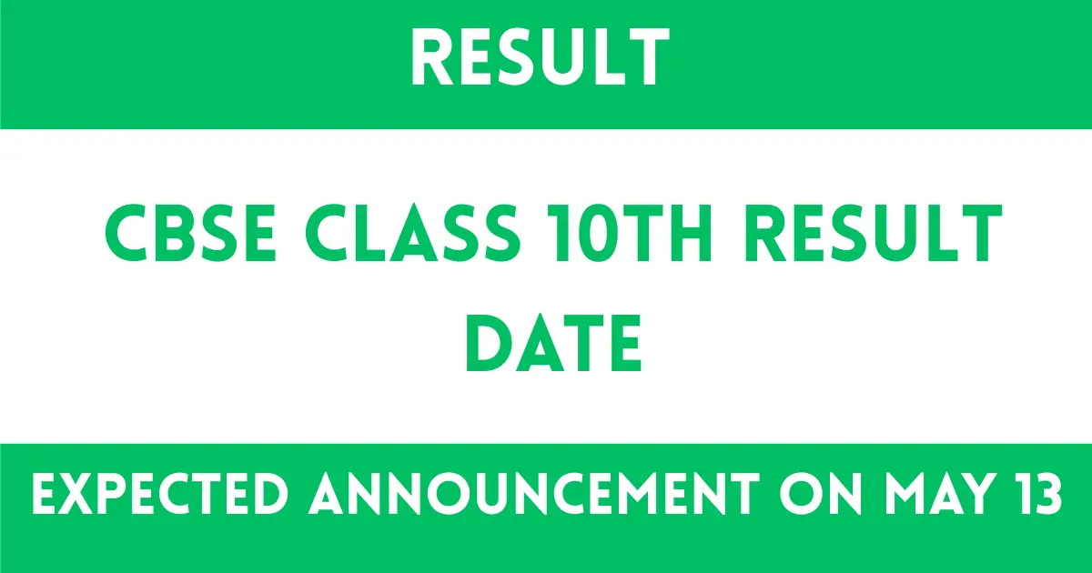 CBSE Class 10th Result Date