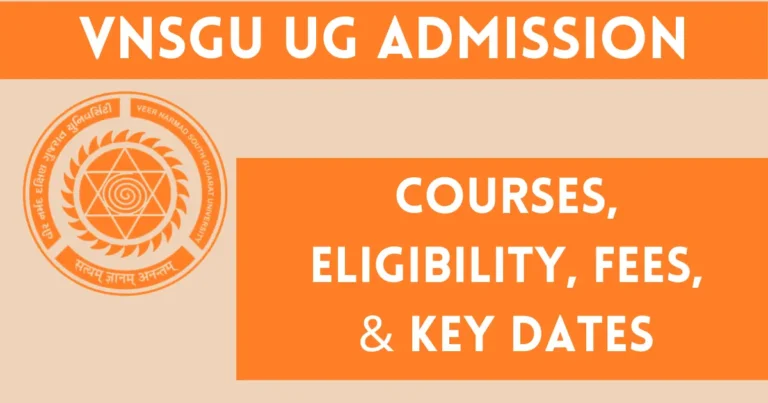 VNSGU UG Admission 2025