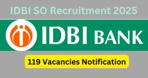 IDBI SO Recruitment 2025