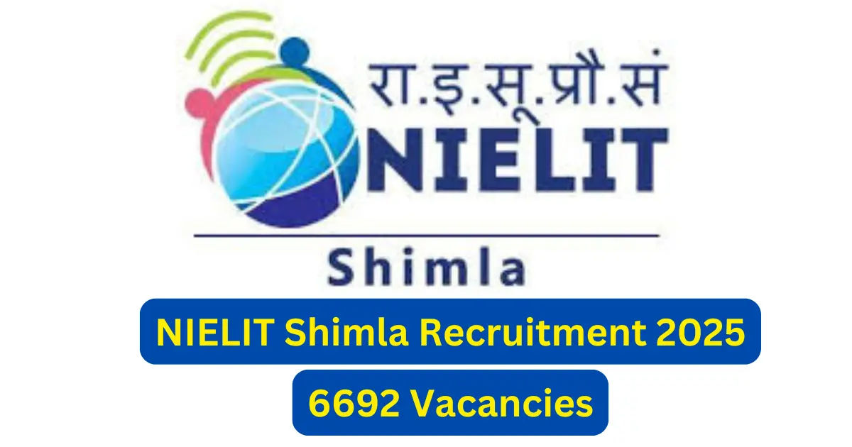 NIELIT Shimla Recruitment 2025