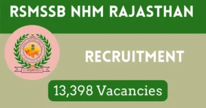 RSMSSB NHM Rajasthan Recruitment