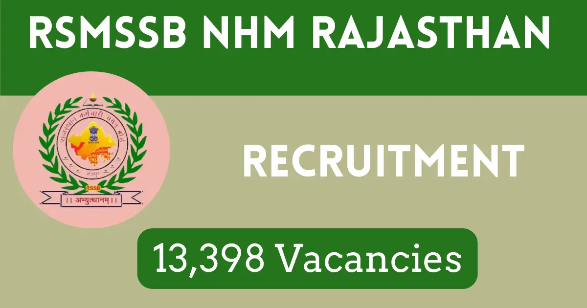 RSMSSB NHM Rajasthan Recruitment