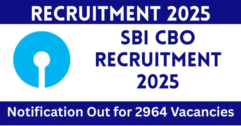 SBI CBO Recruitment 2025