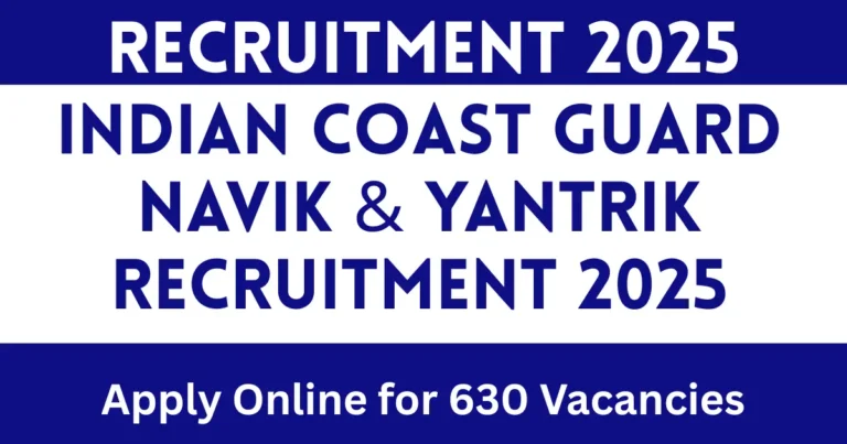 Indian Coast Guard Recruitment 2025