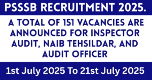 PSSSB Recruitment 2025.
